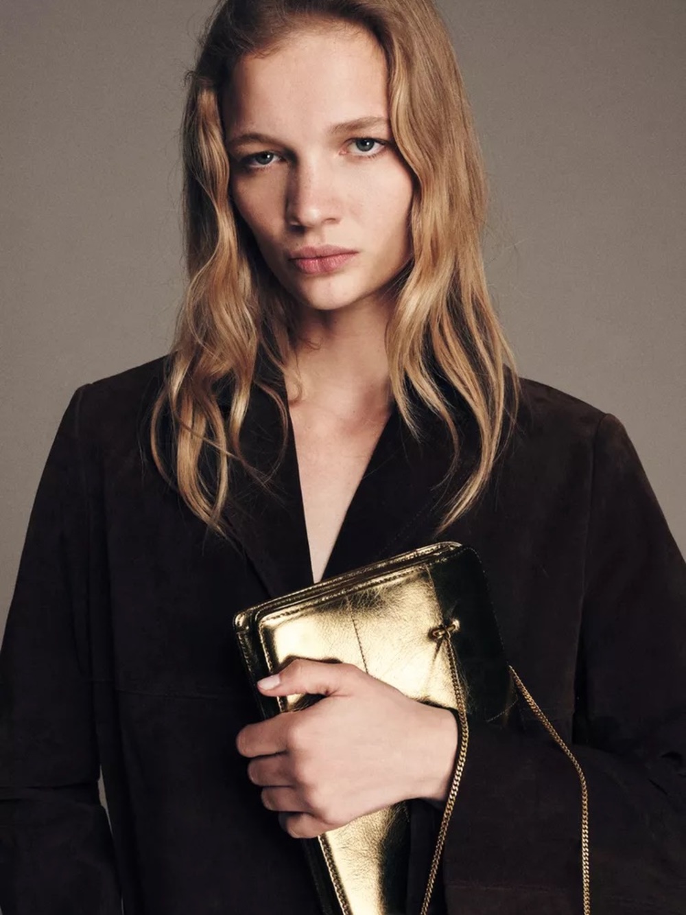 Zara LEATHER SHOULDER BAG
